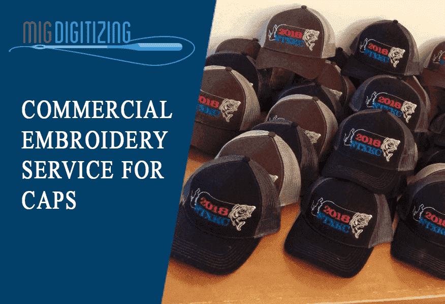 Commercial Embroidery Service for Caps