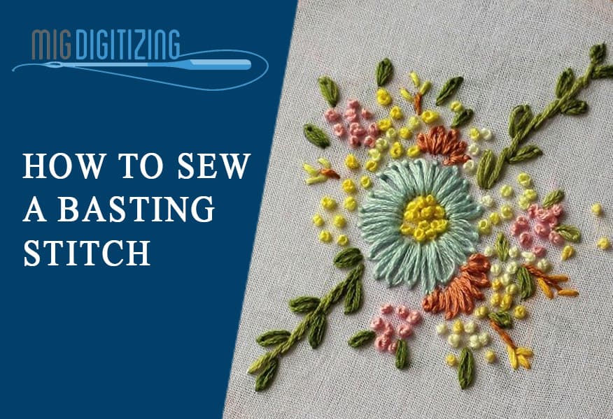 Witness the exquisite craftsmanship of basting stitch embroidery with this stunning floral flower design. Explore the artistry and precision of intricate embroidery techniques.