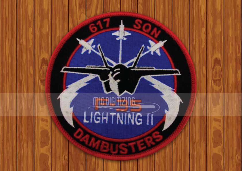 f35-lightning-embroidered-patch
